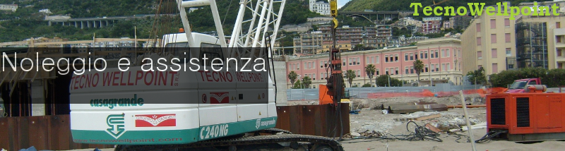 noleggio e assistenza & Vendita Tecno Wellpoint pompe sommergibili pompe sommerse Profili palancole